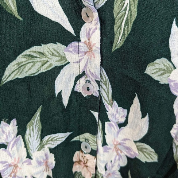 SHOW Me Your MuMu Red Rocks Forest Florist Green Romper- Size Large - Picture 5 of 6